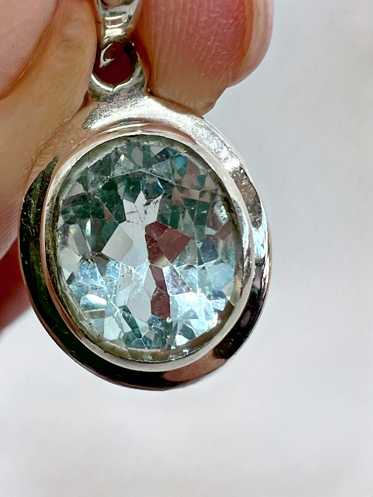 Ice Blue Topaz Pendant