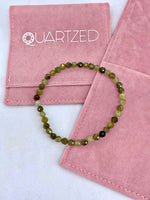 Faceted Prehnite Bracelet - AAA Grade 4mm