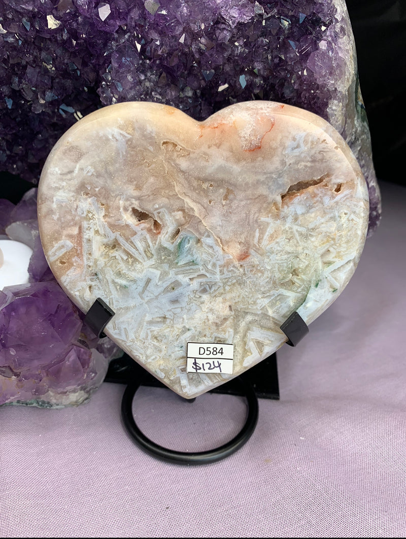 Pink Amethyst Heart no.  584