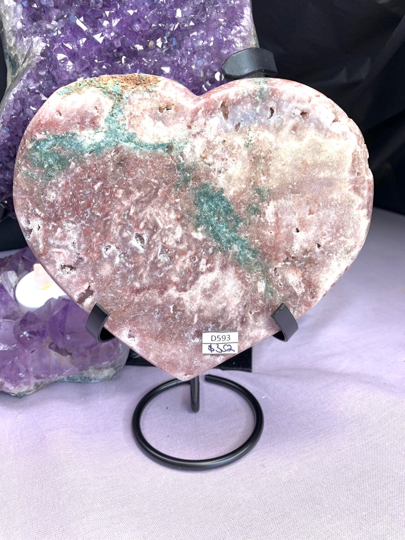 Pink Amethyst Heart no.  593