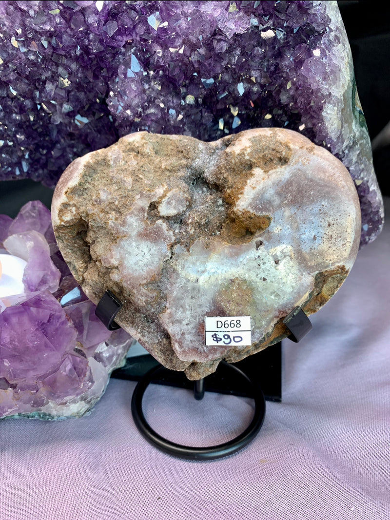 Pink Amethyst Heart no. 668