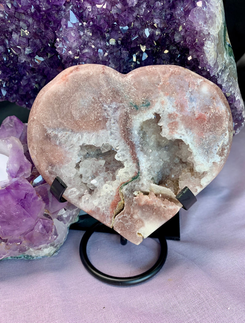Pink Amethyst Heart no. 668