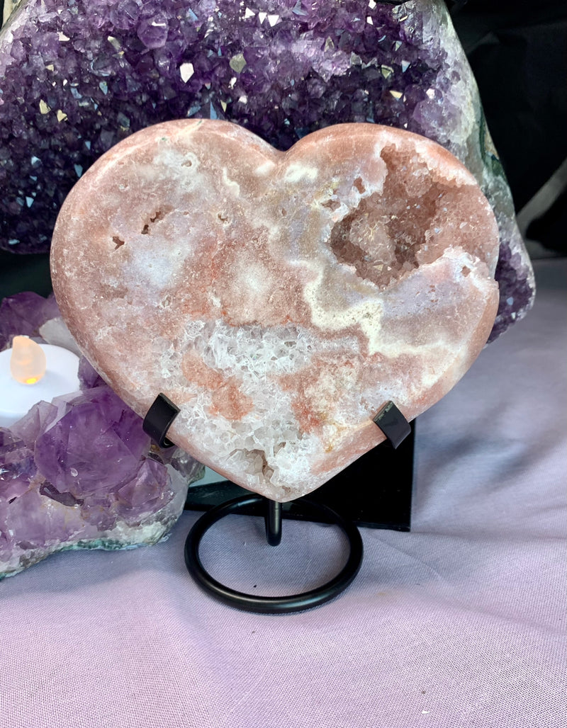 Pink Amethyst Heart no.  1001
