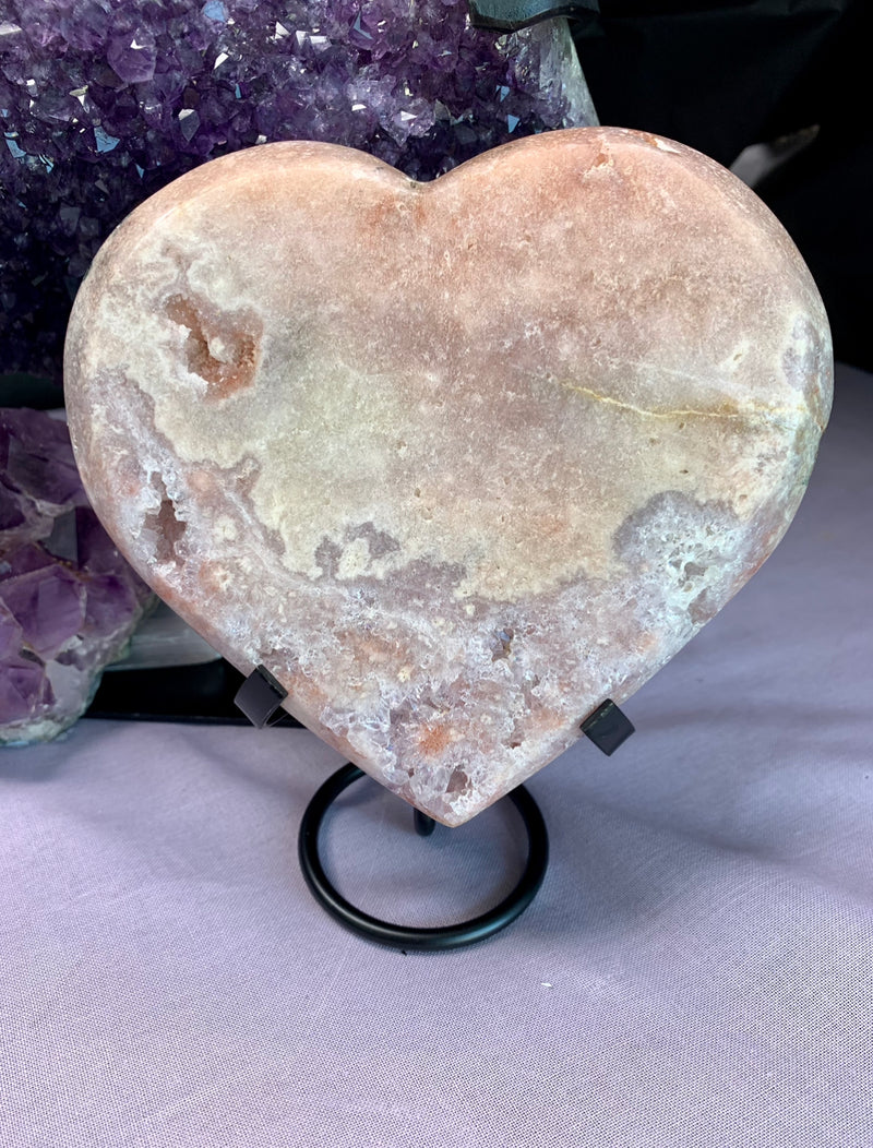Pink Amethyst Heart no.  664
