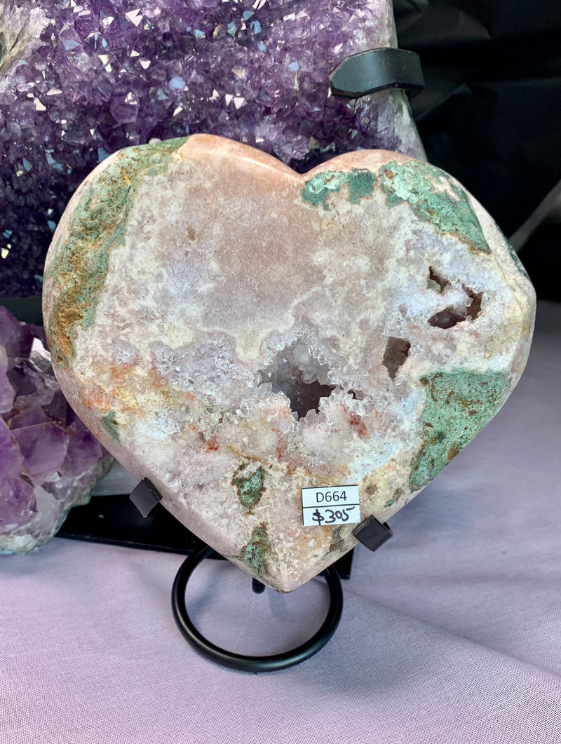Pink Amethyst Heart no.  664