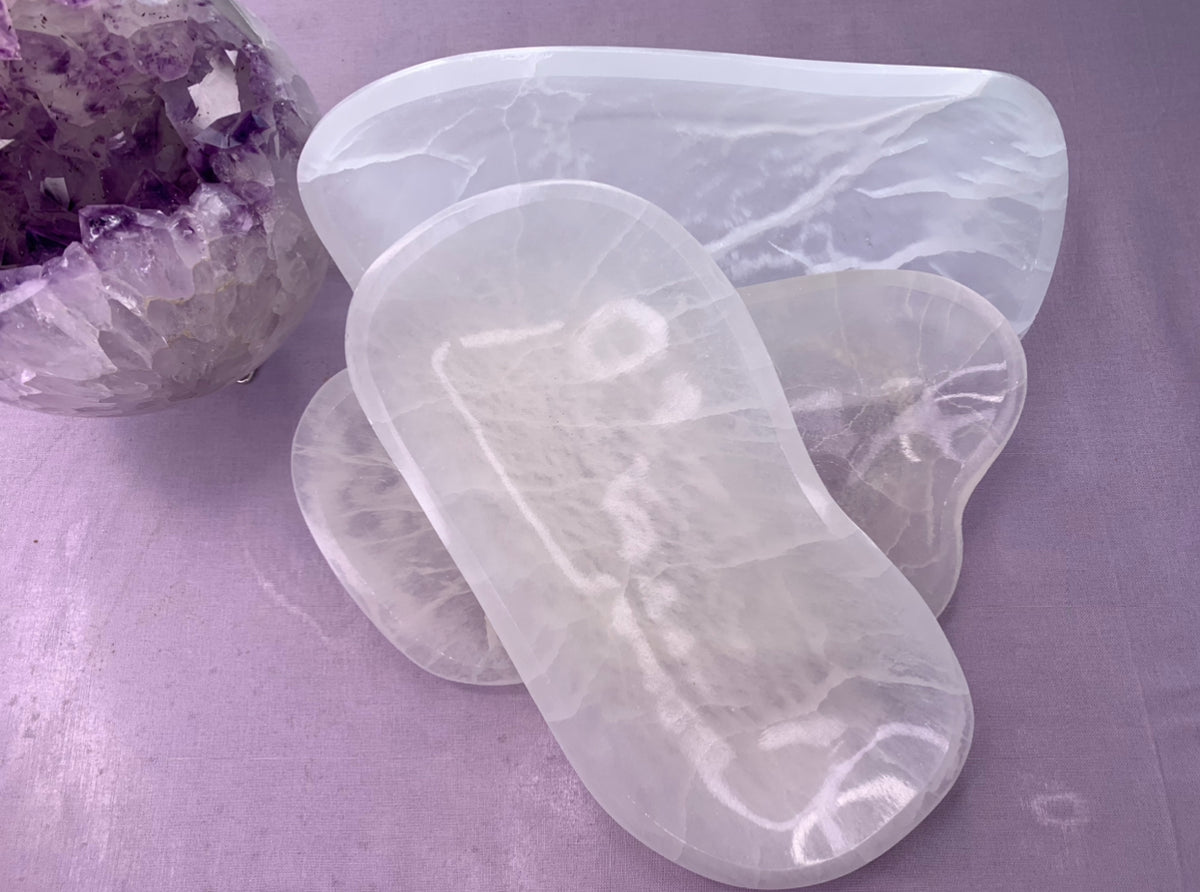 Organic Shaped Extra Large Selenite Bowl - The Cleansing Stone
