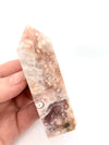 Flower Agate Obelisk with Amethyst Inclusions no. D957