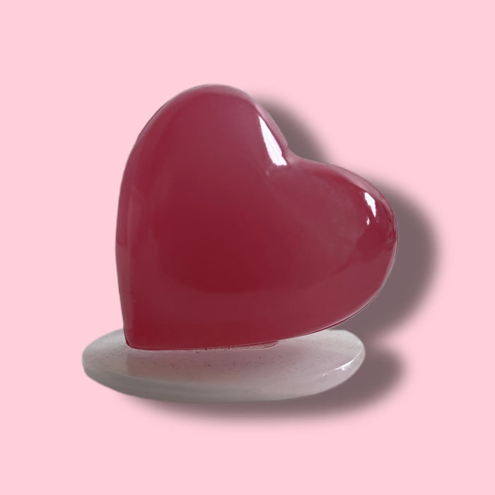 Pink onyx heart