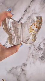 Light Smoky Lemurian With Golden Healer Butterfly 3