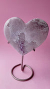 Lilac Pink Amethyst Heart