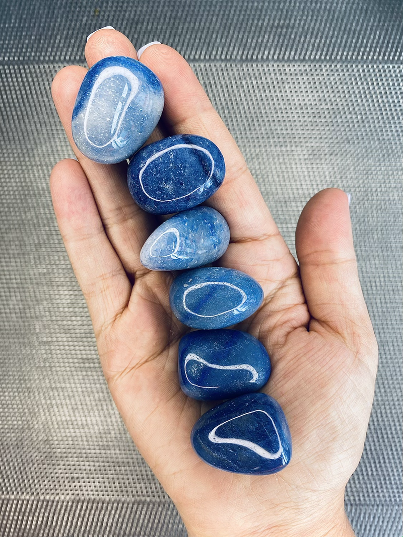 Blue Quartz Tumbled Stone - The Self Expression Stone