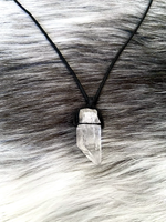 Clear Quartz Necklace on Rope chain