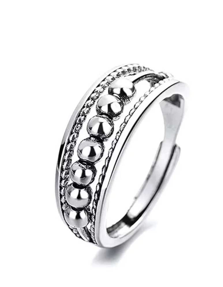 Sterling Silver Adjustable Worry Ring