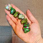 Ruby in Fuschite  Tumbled Stone - Third Eye To Heart Connector