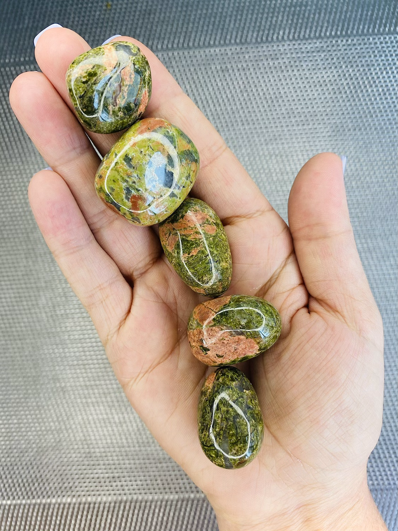 Unakite Tumbled Stone - The Heart Healing Stone