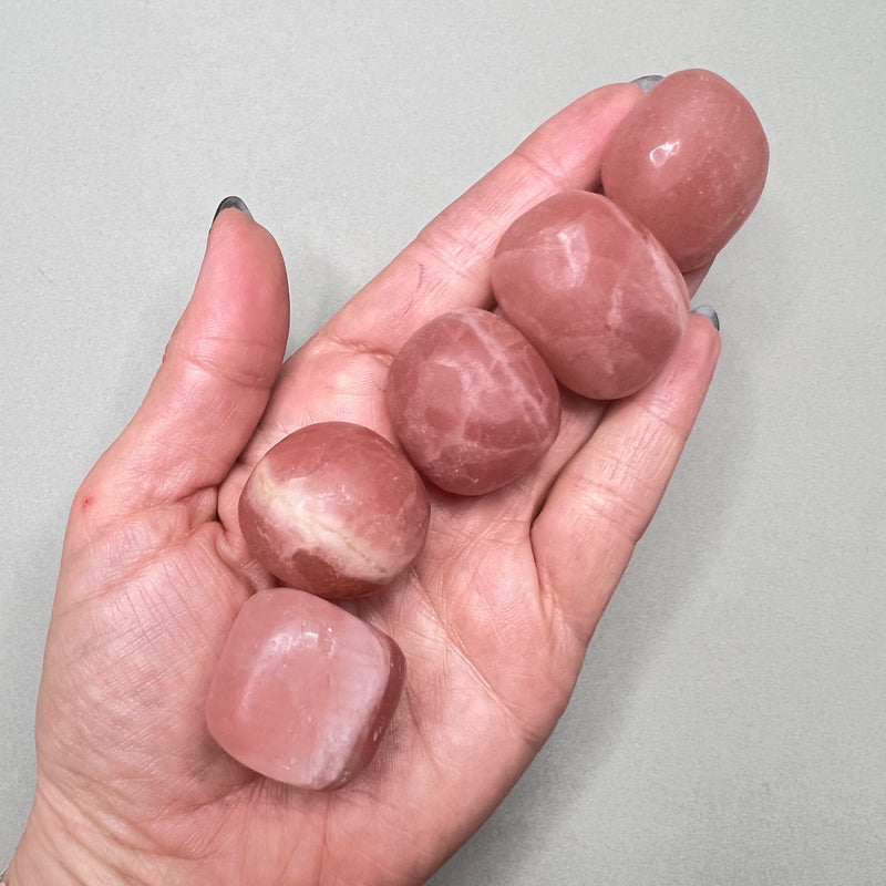 Rose Calcite Tumbled stone-the wishing stone