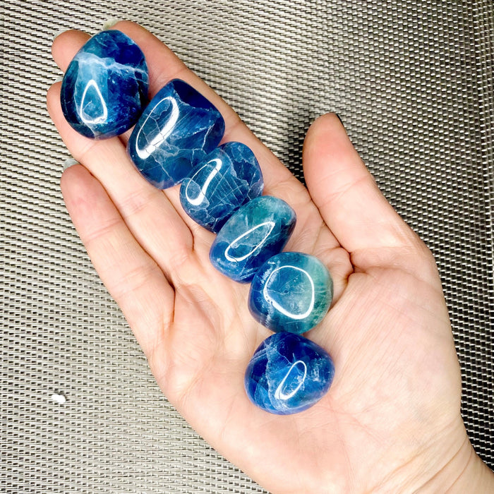 Blue Fluorite Tumbled Stone