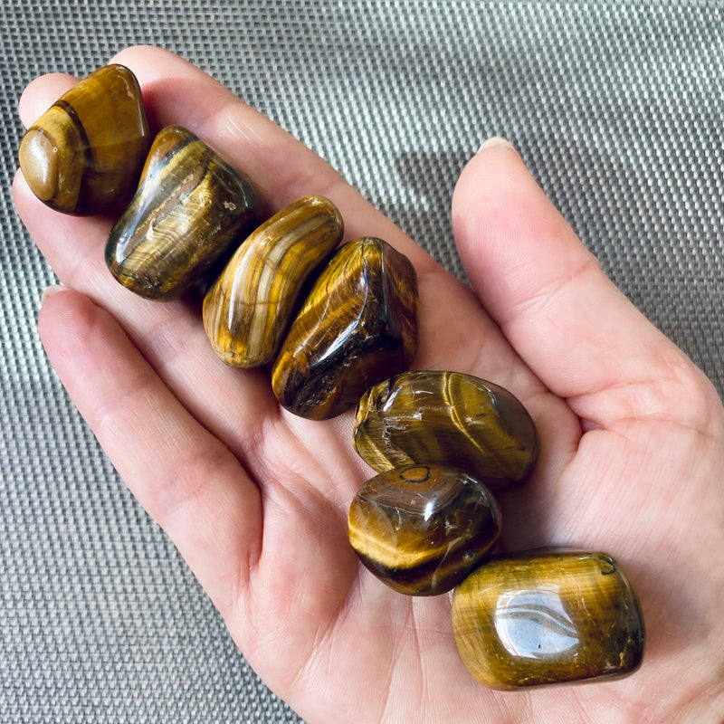 Stone With Tiger Pattern Tiger Eye Tumbled Stone - The Courage Stone – Quartzed Crystals