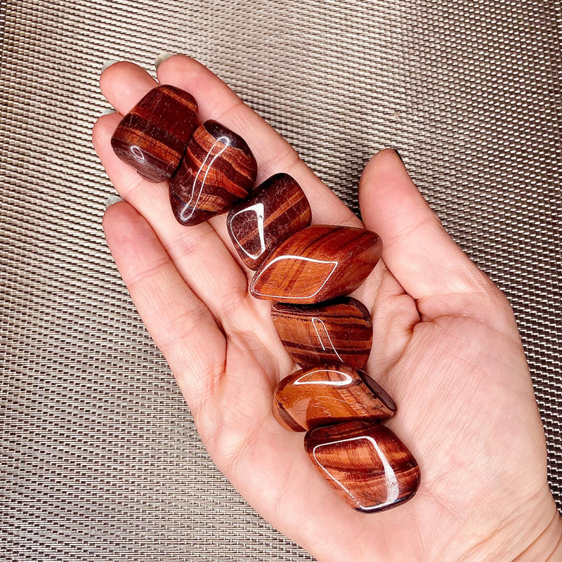 Red Tiger Eye Tumbled Stone - The Stone of Passion