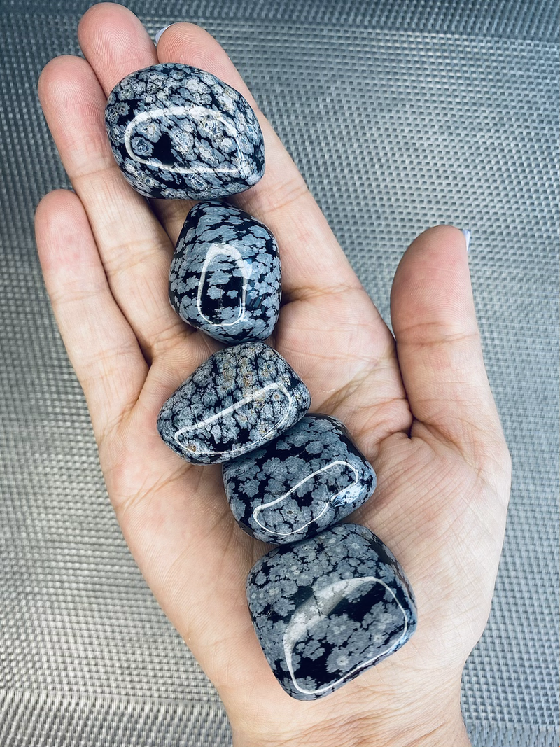 Snowflake Obsidian Tumbled Stone - The Centring Stone