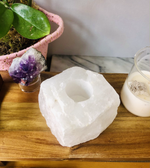 Clear Quartz Tealight Candle Holder