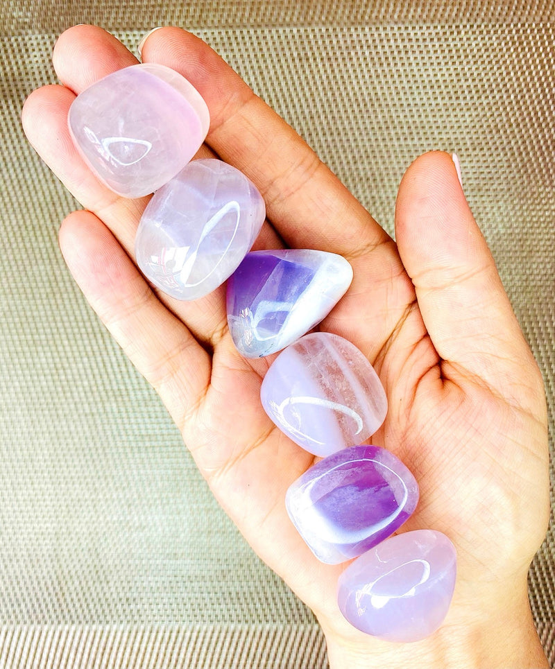 Lavender Fluorite Tumbled Stone - The Emotional Growth Stone