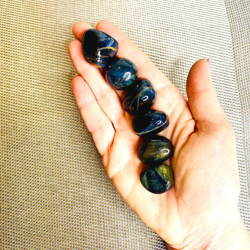 Blue Tiger Eye Tumbled Stone