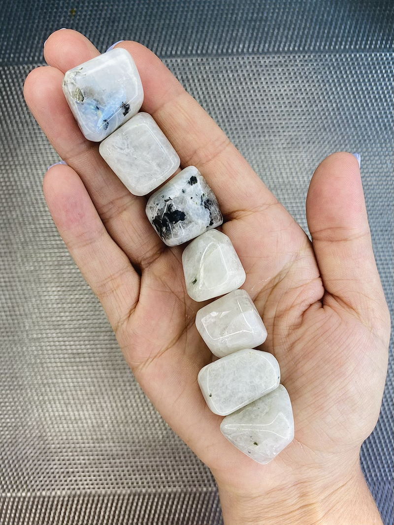 Rainbow Moonstone Tumbled Stone - The Intuition Stone