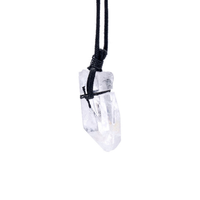 Clear Quartz Necklace on Rope chain