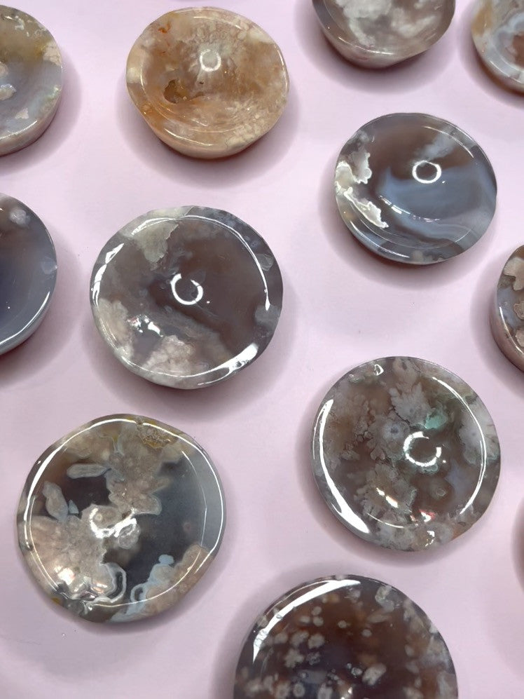 Flower Agate Trinket Bowl
