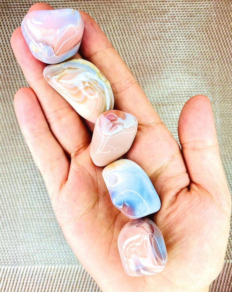 Peach Agate Tumbled Stone - The Self-Acceptance Stone