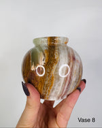 Round Green Onyx Vase No 8
