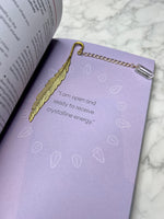 Feather & Clear Quartz Bookmark
